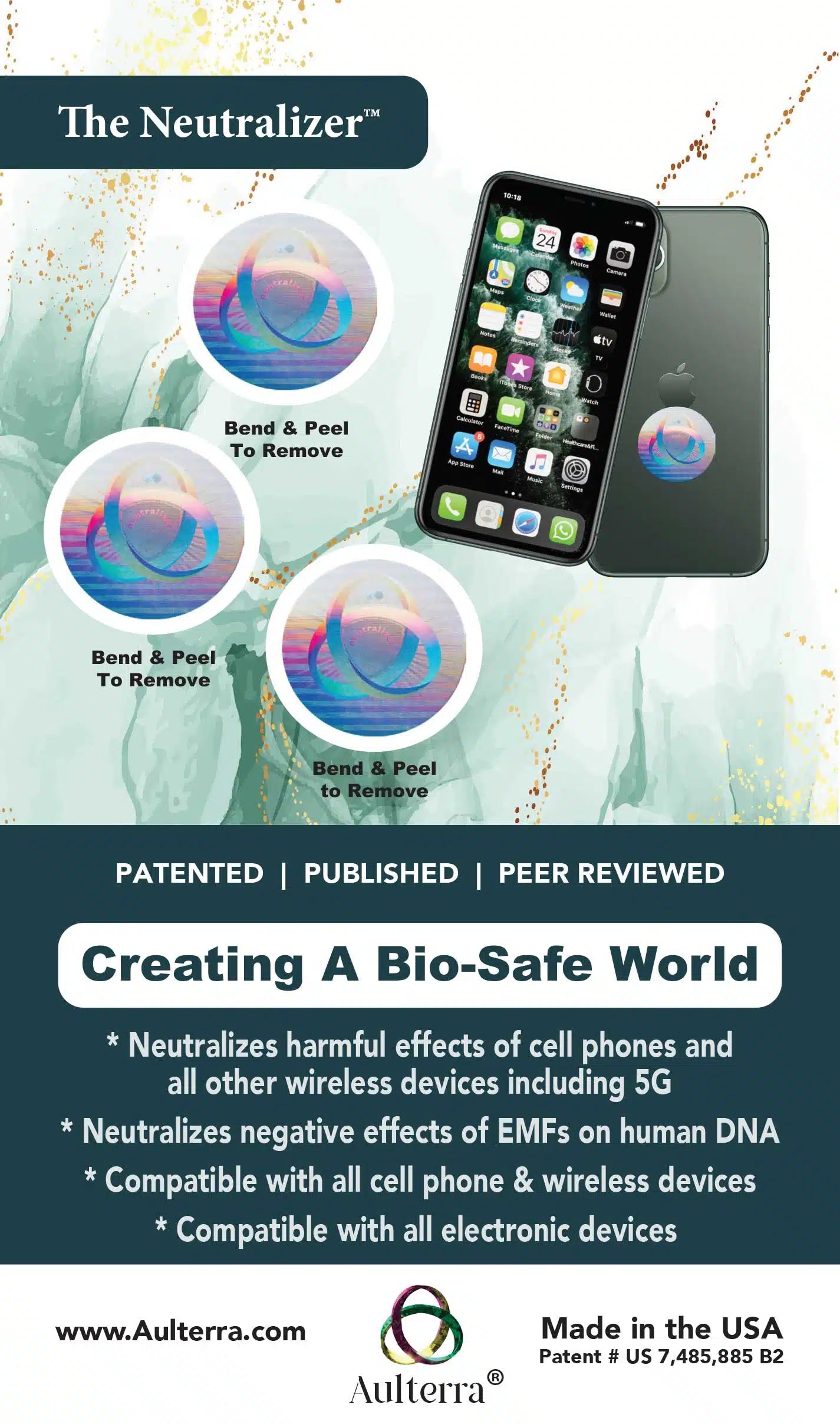 Aulterra® Family Pack 5G EMF Protection with Whole-House USB