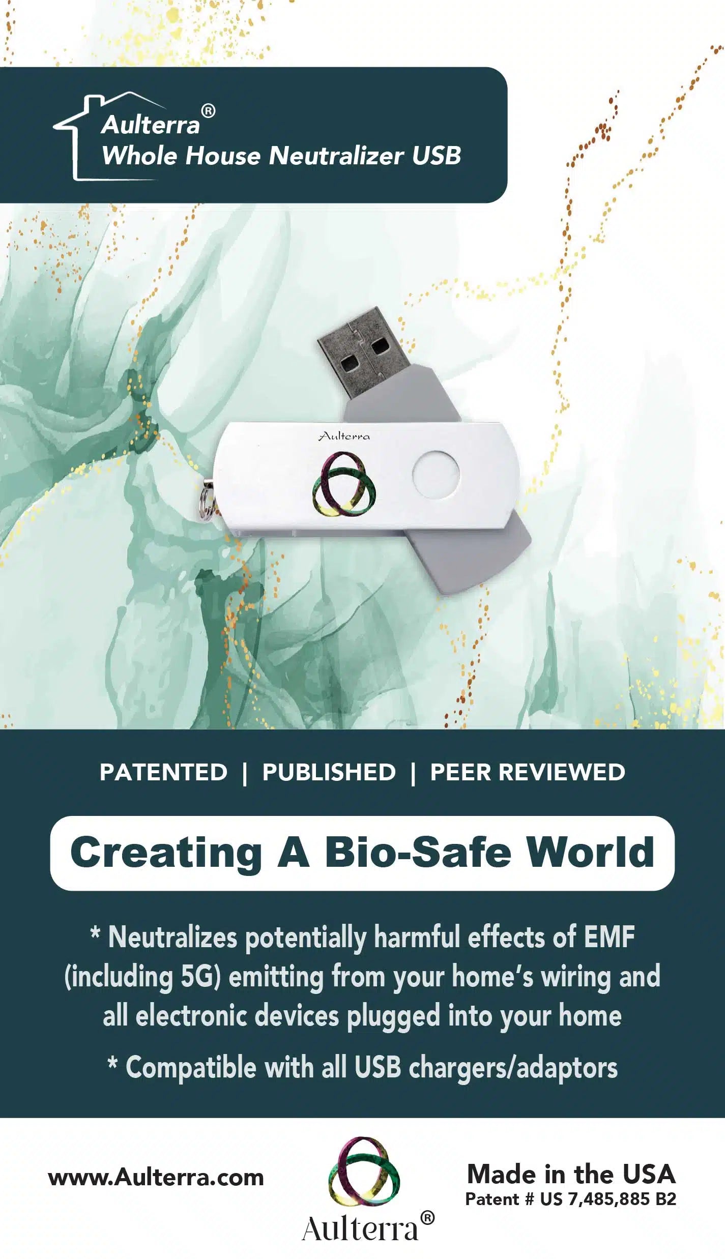 Aulterra® Family Pack 5G EMF Protection with Whole-House USB