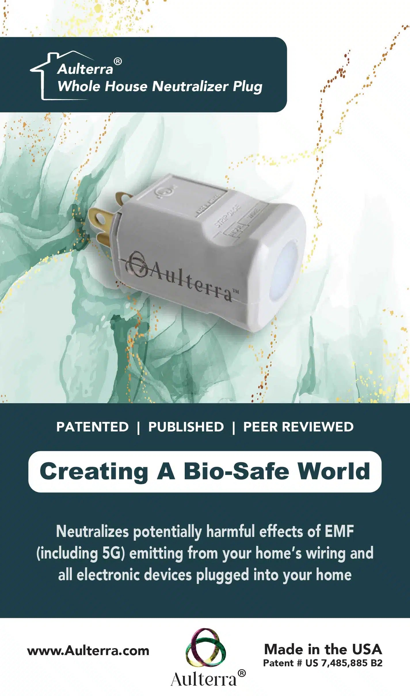 Aulterra® Family Pack 5G EMF Protection with Whole House Plug (110v)